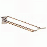 Broche double fil + T L30cm pour fond rainuré - chromée - paquet de 10 - acier
