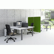 Bureau bench 2 personnes Yan C - MDD. - Blanc, 120, Anthracite