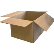 Caisse en carton double cannelure 80 x 60 x 50 (cm).