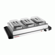 Caterlite Chauffe-plat électrique 3 x GN 1/3, couvercle et bacs inclus, 400 W, 220 V - MONO - 5050984792113