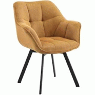 CLP Chaise de salle à manger Jordi Cord Orange - orange textile 326046 CLP Chaise de salle à manger Jordi Cord Orange - orange textile 326046