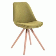 Décoshop26 - Chaise de salle à manger design scandinave en tissu vert et pieds en bois clair forme rond 10_0003454 - 3000251587685 Décoshop26 - Chaise de salle à manger design scandinave en tissu vert et pieds en bois clair forme rond 10_0003454 - 3000251587685