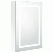 Helloshop26 - Armoire de salle de bain à miroir led 50 x 13 x 70 cm blanc brillant 02_0006580 - 3000362282721