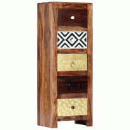 Helloshop26 - Buffet bahut armoire console meuble de rangement latérale 110 cm bois solide 4402053 - Bois massif 3001435437338