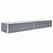 Helloshop26 - Jardinière lit surélevé plantes fleurs jardin acier galvanisé 320 x 80 x 45 cm gris 02_0001111 - 3000074701534 Helloshop26 - Jardinière lit surélevé plantes fleurs jardin acier galvanisé 320 x 80 x 45 cm gris 02_0001111 - 3000074701534