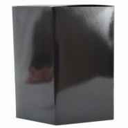 Lot de 10 étui à bouteille en carton noir brillant à rabat 8,8 x 8,8 x 33 cm - noir en carton BBNB33088