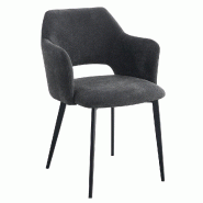 Lot de 2 fauteuils christine anthracite, France mobilier chr - 3760326528363