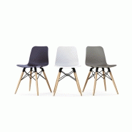 Lot de 4 chaises de collectivité split