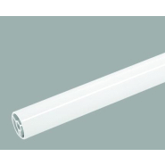 Main courante inoline en aluminium blanc Ø 40 x 2000 mm