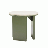 Oviala Business Table basse effet bois ronde diam 50 cm vert olive - vert Bois massif 114541 Oviala Business Table basse effet bois ronde diam 50 cm vert olive - vert Bois massif 114541