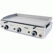 Sammic Table de cuisson à gaz SPG-801, plaque de 6 mm 783x395 mm, 3 brûleurs en acier inox, 8250 W, construction en acier inox, allumage indépendan