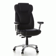 Siège de bureau / Fauteuil de direction EMBASSY 200, simili cuir noir hjh OFFICE - noir plastique 668700