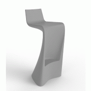 Tabouret de bar design WING - gris