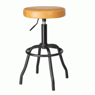 Tabouret de bar en PU Bolero Brooklyn caramel - noir HW290