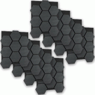 TecTake GmbH tectake 8 panneaux acoustiques Sonic Shield, MDF haute qualité, absorption sonore, 76x62x1,8cm, chêne noir - noir Bois manufacturé 406719