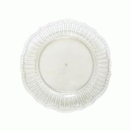 Aulica Dessous d'assiette transparent ondule - Lot de 6 - transparent 796601 Aulica Dessous d'assiette transparent ondule - Lot de 6 - transparent 796601