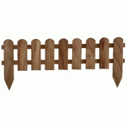 Bordure à planter panama bois marron, h.45 x l.110 cm