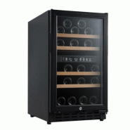 Cave à vin double température - 33 bouteilles - 2 zones indépendantes - classe B - 95L - noir Cave à vin double température - 33 bouteilles - 2 zones indépendantes - classe B - 95L - noir
