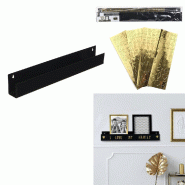 Etagere métal avec lettres aimantées dorée M12