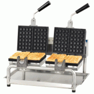 Gaufrier inox double 4 gaufres 3600 W, 220 V - MONO