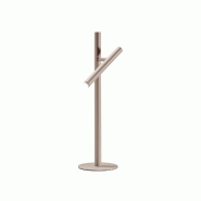 Gea Luce Lampe De Table Gealuce Gls En Aluminium Taupe - Lampe Led Orientable 5,4W Avec Variateur Push, 3000K, Faisceau 25°, Ip20, Design Moderne Et