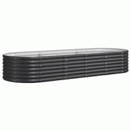 Helloshop26 - Jardinière bac lit surélevé plantes fleurs terrasse jardin de jardin acier enduit de poudre anthracite 02_0039491 - 3000218535803 Helloshop26 - Jardinière bac lit surélevé plantes fleurs terrasse jardin de jardin acier enduit de poudre anthracite 02_0039491 - 3000218535803