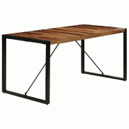 Helloshop26 - Table de salon salle à manger design 160x80x75 cm bois de sesham massif 0902158 - Bois massif 3001956684341