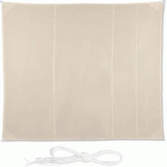 Helloshop26 - Voile d'ombrage carré 5 x 5 m beige 13_0002942_4 - beige inox 3000143848986