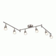 Nordlux Spoterie AVENUE 6-Rail Métal Acier Brossé, H.15.5 - IP20 - GU10 / Intérieur - gris métal 5704924009440