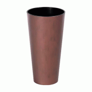 Prosperplast - Pot TUBUS SLIM CORTEN 8 L avec réservoir - 20x20x38,1 cm, coloris Cuivre - cuivre plastique polypropylène ZA4044