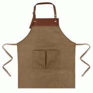 Tablier haute qualité à double poche 66x77 cm - Kaki - 8414271089107