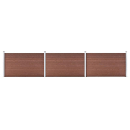 Vidaxl clôture de jardin wpc 526x106 cm marron 3053244