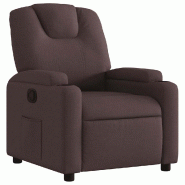 VidaXL Fauteuil inclinable Marron foncé Tissu Modèle Derlonis - 372370