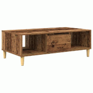VidaXL Table basse Bois ancien 102 x 55 x 35 cm Bois d'ingénierie Modèle Polaris Advance - 875119