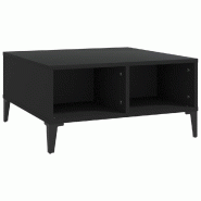 VidaXL Table basse noir 60x60x30 cm bois d'ingénierie Modèle Atlas Master Élite Plus - 805987