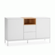 VS Venta-stock Buffet Nieve 2 portes 2 tiroirs couleur Blanc - blanc Bois manufacturé I24090