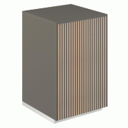 Angle de comptoir Vertigo T01 MDF naturel et anthracite 60x60x93 cm_0