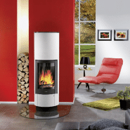 Arkona 7kw - céramique rouge bordeaux