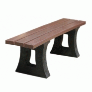 Banquette RIVA - d'extérieur - composite plastique recyclé - 52 kg - 1 700 mm - coloris gris, marron, noir Banquette RIVA - d'extérieur - composite plastique recyclé - 52 kg - 1 700 mm - coloris gris, marron, noir
