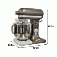 Batteur mélangeur 7 litres gris - 7500G