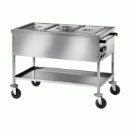 Chariot calorifique bain-marie de transport ? 3x gn 1/1