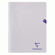 Clairefontaine Lot de 10 Cahier Mimesys 24x32, 96p./48 feuilles 90 g/m² piquées, coloris incolore, quadrillé 5x5 - 3329683933625