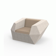 Fauteuil lounge in & out FAZ - écru granit