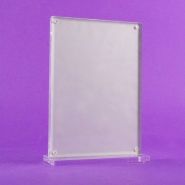Fb1207 - porte-visuel de comptoir - faberplast - (a6) 10,5 x 14,8 cm. Verticale