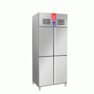 Gasfrit – Armoire réfrigérée 4 portes en acier inoxydable, tropicalisée classe C. 1240 × 760 × 2010 mm - gris inox gfh106