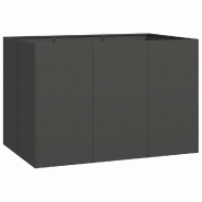 Helloshop26 - Jardinière élégante pour jardin balcon 120 x 80 x 80 cm avec design moderne et fond ouvert en acier laminé à froid 02_0051569 - ver
