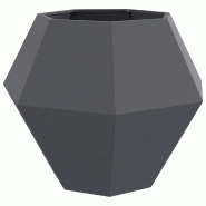 Helloshop26 - Jardinière rectangulaire extérieure 100 x 100 x 80 cm design adaptable en acier anthracite 02_0053094 - acier 3000237756104
