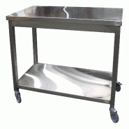ITALCONCEPT L2G Table De Service Inox Soudee, Centrale, 850 x 600 x 600mm - 3616350019356