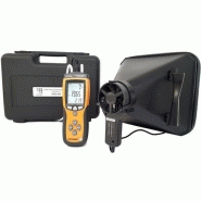 Kit anémomètre/débitmètre/manomètre - hélice diam.76mm, 0.4-30 m/s, pression diff +34