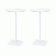 Lot de 2 tables hautes Linea - Blanc_0